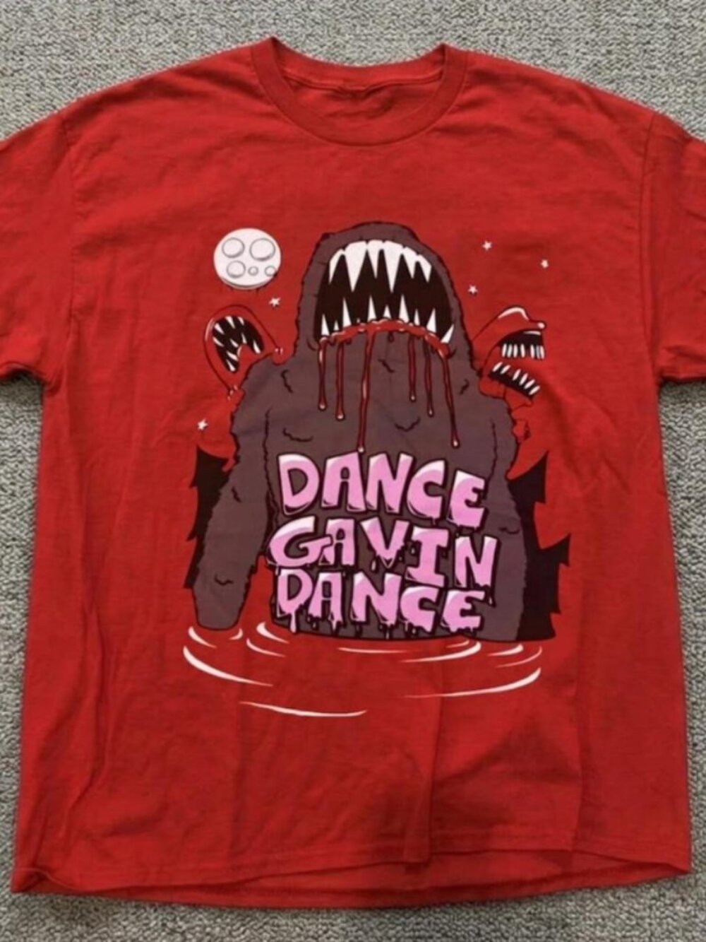 Dance Gavin Dance band red graphic t shirt